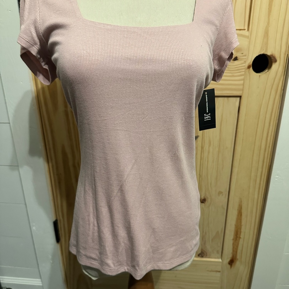 Women's Pink Square Neck Top